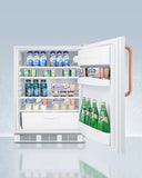 Summit - 24" Wide Built-In All-Refrigerator with Antimicrobial Pure Copper Handle, ADA Compliant | FF6LWBI7TBCADA Summit - 24" Wide Built-In All-Refrigerator with Antimicrobial Pure Copper Handle, ADA Compliant | FF6LWBI7TBCADA