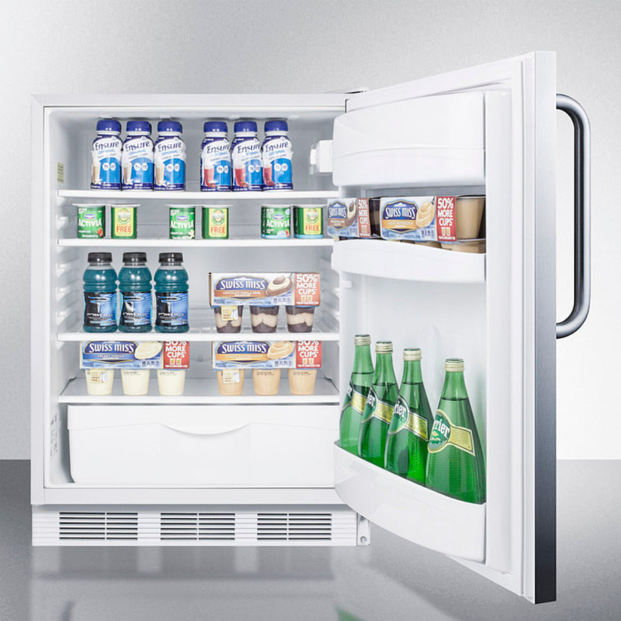 Summit - 24" Wide Built-In All-Refrigerator, ADA Compliant | FF6LWBI7SSTBADA Summit - 24" Wide Built-In All-Refrigerator, ADA Compliant | FF6LWBI7SSTBADA