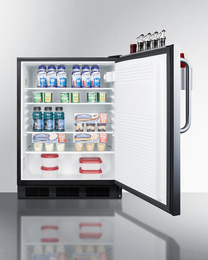 Summit - 24" Wide Built-In All-Refrigerator, ADA Compliant, with Speed Rail | FF7BKBISSTBADASR Summit - 24" Wide Built-In All-Refrigerator, ADA Compliant, with Speed Rail | FF7BKBISSTBADASR