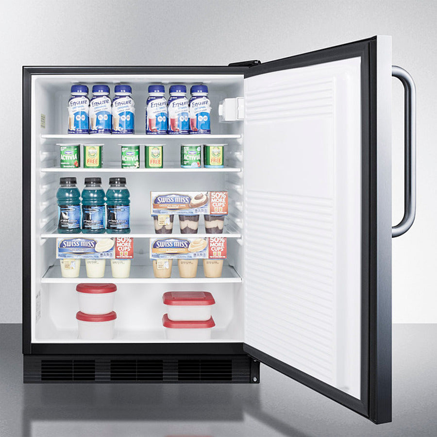 Summit - 24" Wide Built-In All-Refrigerator, ADA Compliant | FF7BKBISSTBADA Summit - 24" Wide Built-In All-Refrigerator, ADA Compliant | FF7BKBISSTBADA