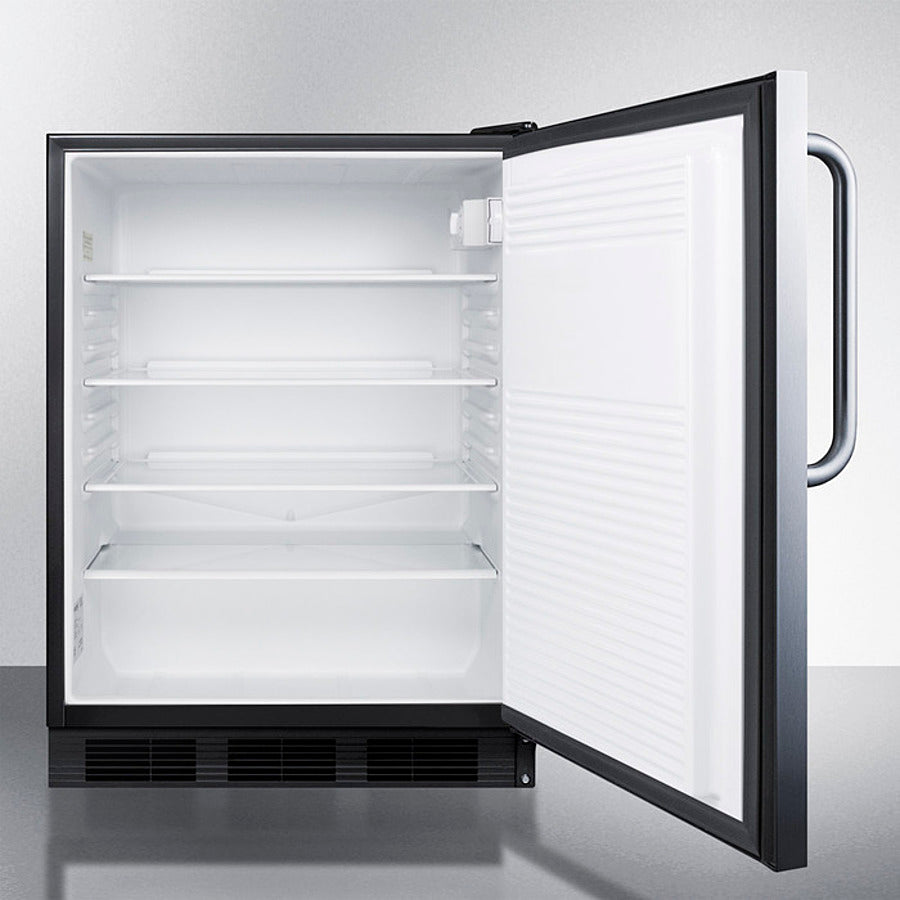 Summit - 24" Wide Built-In All-Refrigerator, ADA Compliant | FF7BKBISSTBADA Summit - 24" Wide Built-In All-Refrigerator, ADA Compliant | FF7BKBISSTBADA