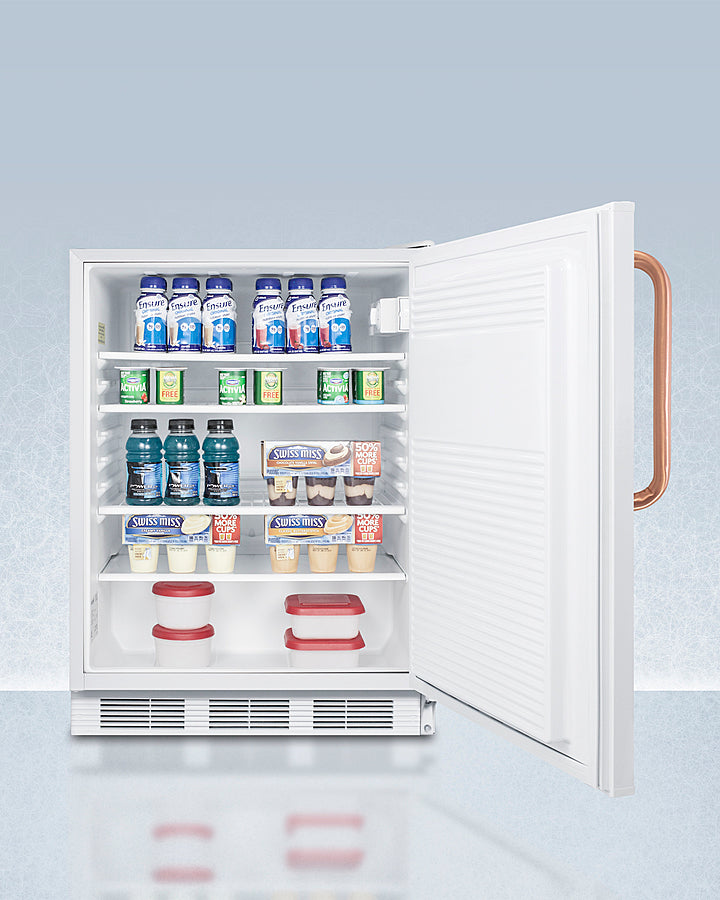 Accucold - 24" Wide Built-In All-Refrigerator with Antimicrobial Pure Copper Handle, ADA Compliant Accucold - 24" Wide Built-In All-Refrigerator with Antimicrobial Pure Copper Handle, ADA Compliant