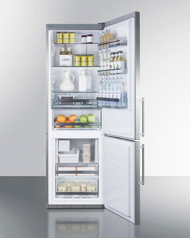 Summit - 24" Wide Built-In Bottom Freezer Refrigerator With Icemaker | FFBF249SSBIIM Summit - 24" Wide Built-In Bottom Freezer Refrigerator With Icemaker | FFBF249SSBIIM
