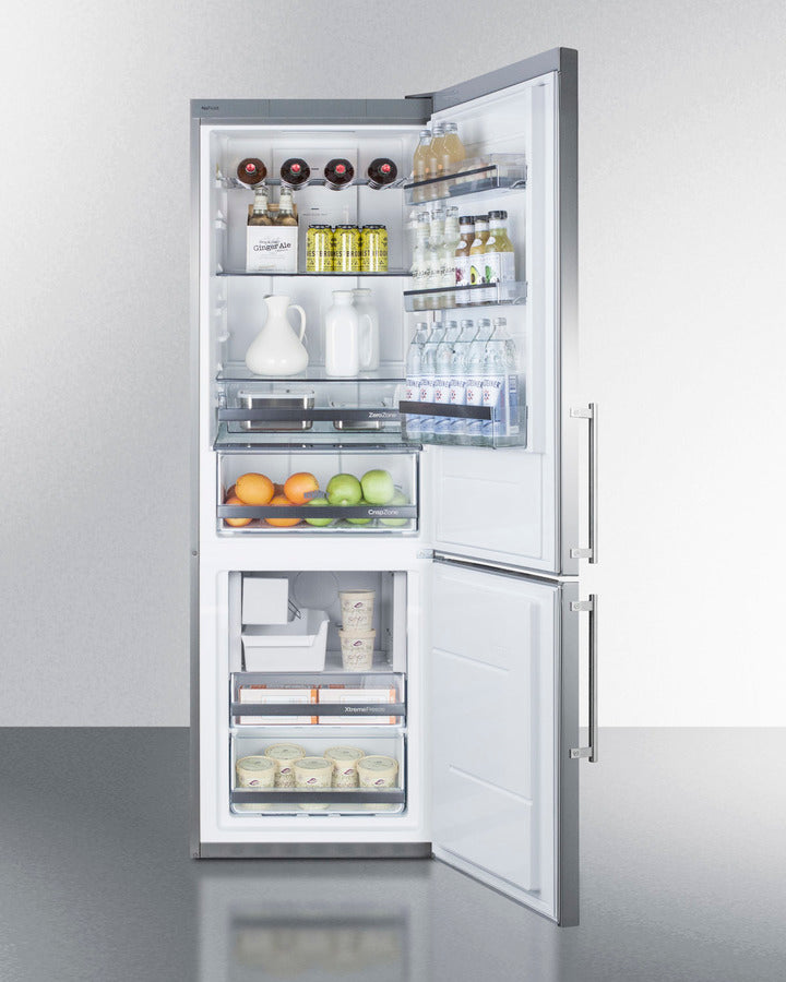 Summit - 24" Wide Built-In Bottom Freezer Refrigerator With Icemaker | FFBF249SSBIIM Summit - 24" Wide Built-In Bottom Freezer Refrigerator With Icemaker | FFBF249SSBIIM
