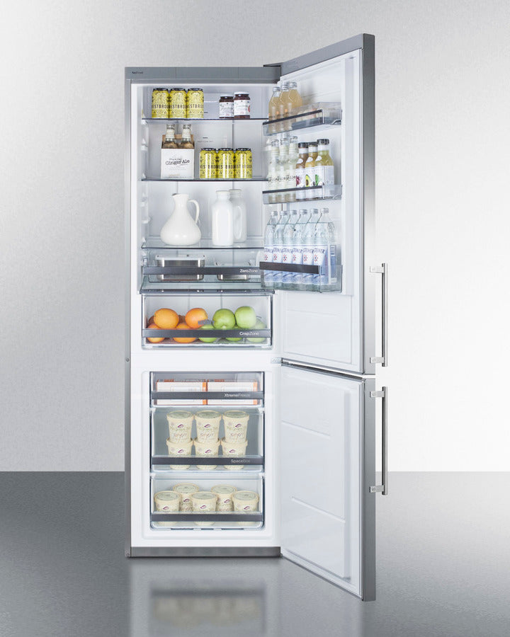 Summit - 24" Wide Built-In Bottom Freezer Refrigerator | FFBF249SSBI Summit - 24" Wide Built-In Bottom Freezer Refrigerator | FFBF249SSBI
