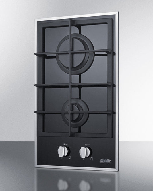 Summit - 12" Wide 2-Burner Gas Cooktop