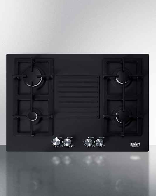 Summit - 30" Wide 4-Burner Gas Cooktop