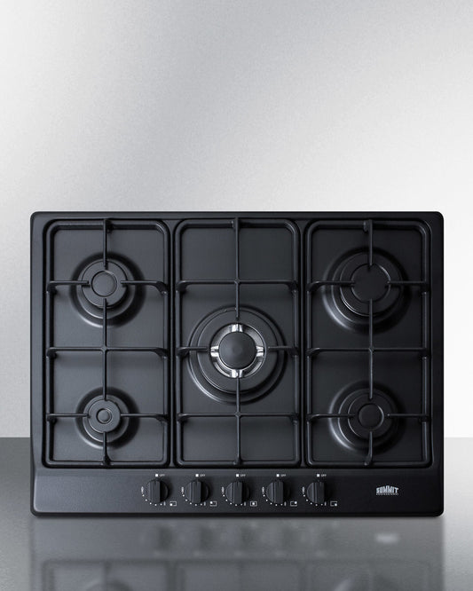 Summit - 27" Wide 5-Burner Gas Cooktop