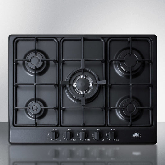 Summit - 27" Wide 5-Burner Gas Cooktop