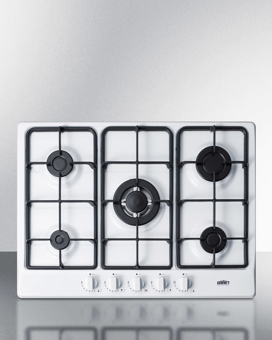 Summit - 27" Wide 5-Burner Gas Cooktop