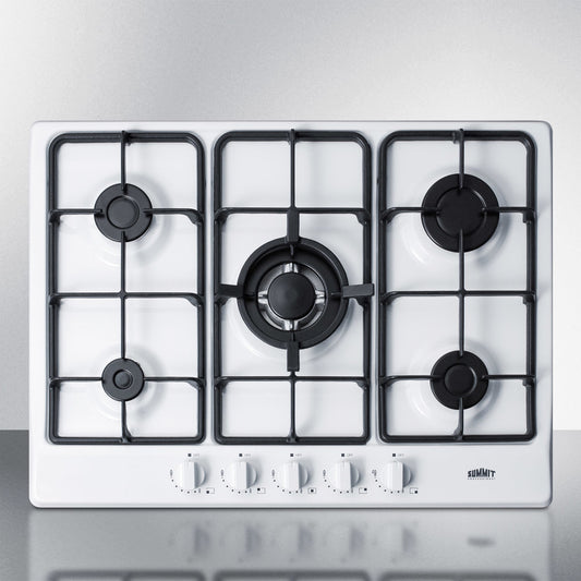 Summit - 27" Wide 5-Burner Gas Cooktop