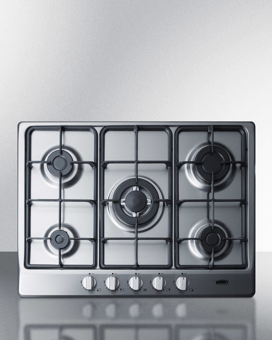 Summit - 27" Wide 5-Burner Gas Cooktop