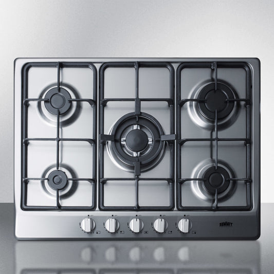 Summit - 27" Wide 5-Burner Gas Cooktop