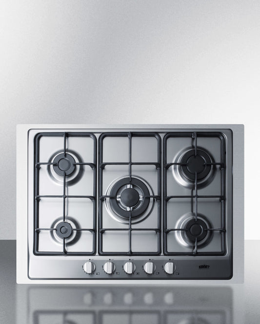 Summit - 30" Wide 5-Burner Gas Cooktop