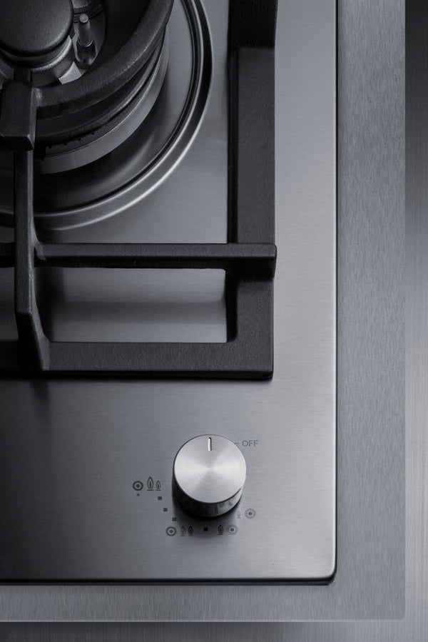 Summit - 15" Wide 1-Burner Gas Cooktop In Stainless Steel Summit - 15" Wide 1-Burner Gas Cooktop In Stainless Steel