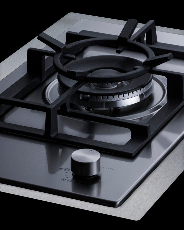 Summit - 15" Wide 1-Burner Gas Cooktop In Stainless Steel Summit - 15" Wide 1-Burner Gas Cooktop In Stainless Steel