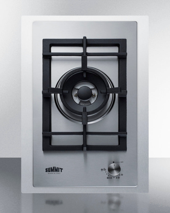 Summit - 15" Wide 1-Burner Gas Cooktop In Stainless Steel Summit - 15" Wide 1-Burner Gas Cooktop In Stainless Steel