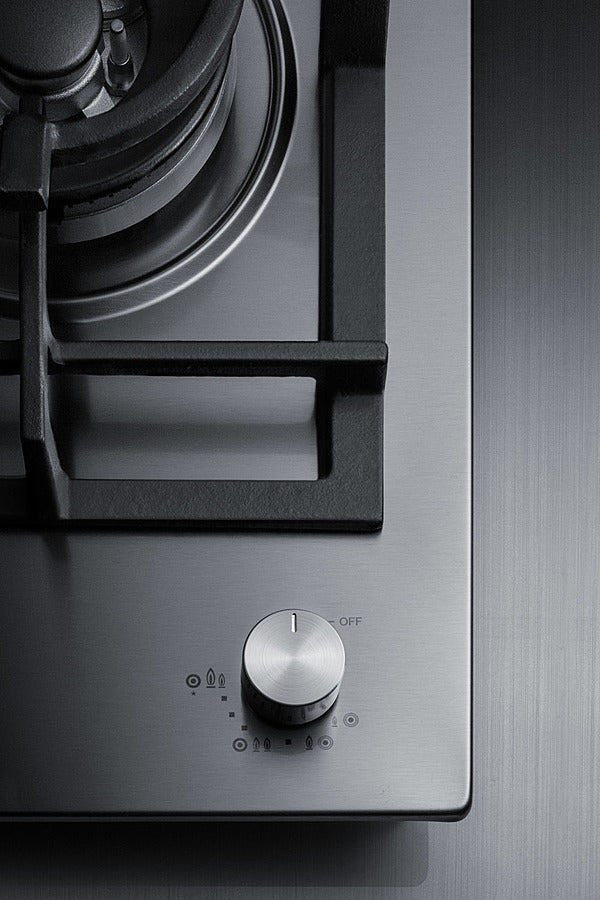 Summit - 12" Wide 1-Burner Gas Cooktop In Stainless Steel Summit - 12" Wide 1-Burner Gas Cooktop In Stainless Steel