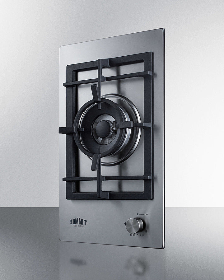 Summit - 12" Wide 1-Burner Gas Cooktop In Stainless Steel Summit - 12" Wide 1-Burner Gas Cooktop In Stainless Steel