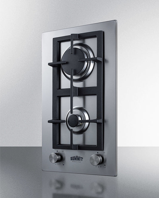 Summit - 12" Wide 2-Burner Gas Cooktop In Stainless Steel