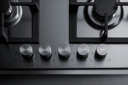 Summit - 34" Wide 5-Burner Gas Cooktop In Stainless Steel