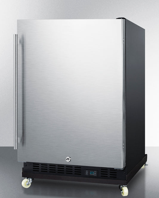 Summit Commercial - 24" Wide Built-In Mini Reach-In Beverage Center with Dolly