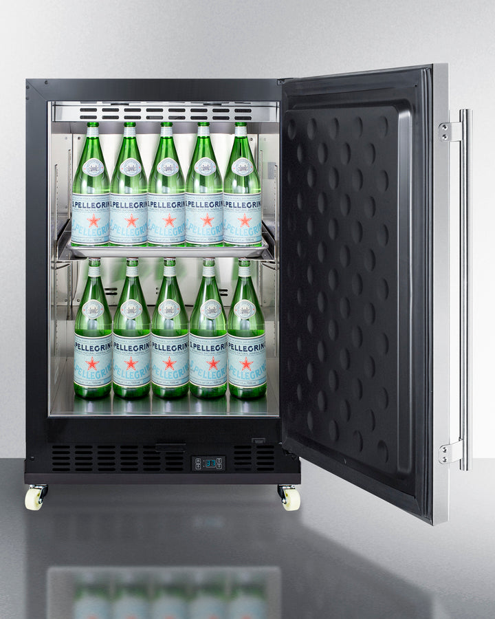 Summit Commercial - 24" Wide Built-In Mini Reach-In Beverage Center with Dolly Summit Commercial - 24" Wide Built-In Mini Reach-In Beverage Center with Dolly