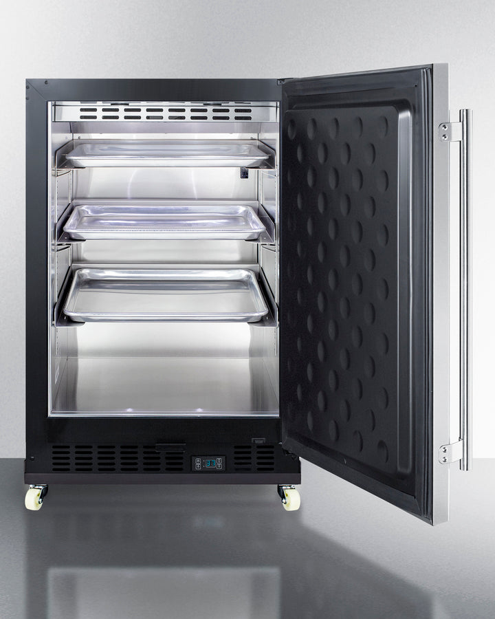 Summit Commercial - 24" Wide Built-In Mini Reach-In Beverage Center with Dolly Summit Commercial - 24" Wide Built-In Mini Reach-In Beverage Center with Dolly