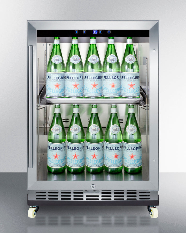 Summit Commercial - 24" Wide Outdoor Mini Reach-In Beverage Center with Dolly Summit Commercial - 24" Wide Outdoor Mini Reach-In Beverage Center with Dolly