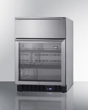 Summit Commercial - 24" Wide Built-In Beverage Refrigerator With Top Drawer Summit Commercial - 24" Wide Built-In Beverage Refrigerator With Top Drawer