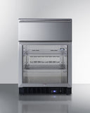 Summit Commercial - 24" Wide Built-In Beverage Refrigerator With Top Drawer Summit Commercial - 24" Wide Built-In Beverage Refrigerator With Top Drawer