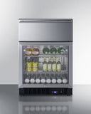 Summit Commercial - 24" Wide Built-In Beverage Refrigerator With Top Drawer Summit Commercial - 24" Wide Built-In Beverage Refrigerator With Top Drawer