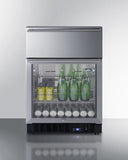 Summit Commercial - 24" Wide Built-In Beverage Refrigerator With Top Drawer Summit Commercial - 24" Wide Built-In Beverage Refrigerator With Top Drawer
