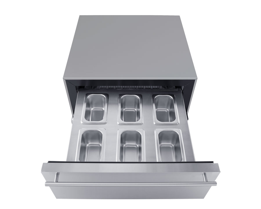 Summit Commercial - 24" Wide Built-In Beverage Refrigerator With Top Drawer Summit Commercial - 24" Wide Built-In Beverage Refrigerator With Top Drawer