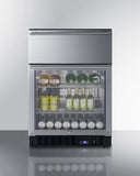 Summit - 24" Wide Built-In Beverage Refrigerator With Top Drawer Summit - 24" Wide Built-In Beverage Refrigerator With Top Drawer