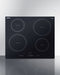 Summit - 24" Wide 208-240V 4-Zone Induction Cooktop