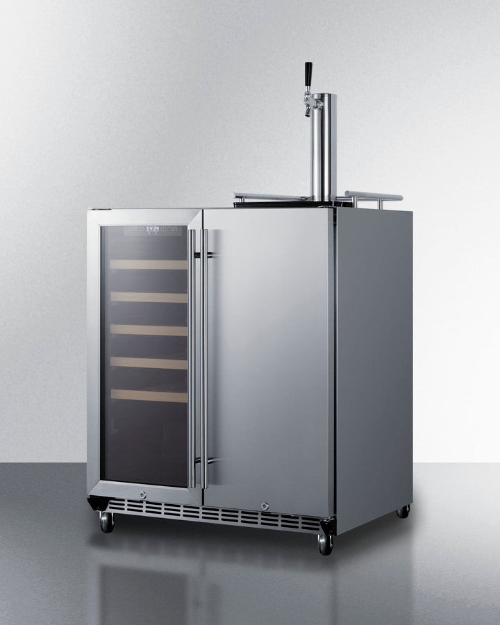 Summit - 30" Wide Built-In Indoor/Outdoor Combination Wine Cellar/Kegerator Summit - 30" Wide Built-In Indoor/Outdoor Combination Wine Cellar/Kegerator