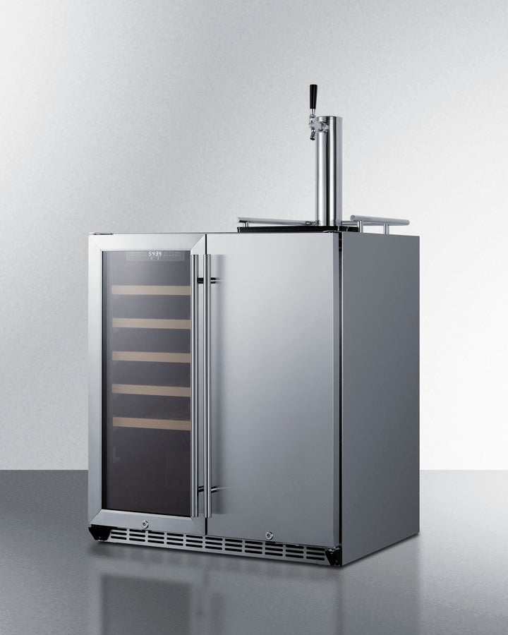 Summit - 30" Wide Built-In Indoor/Outdoor Combination Wine Cellar/Kegerator Summit - 30" Wide Built-In Indoor/Outdoor Combination Wine Cellar/Kegerator