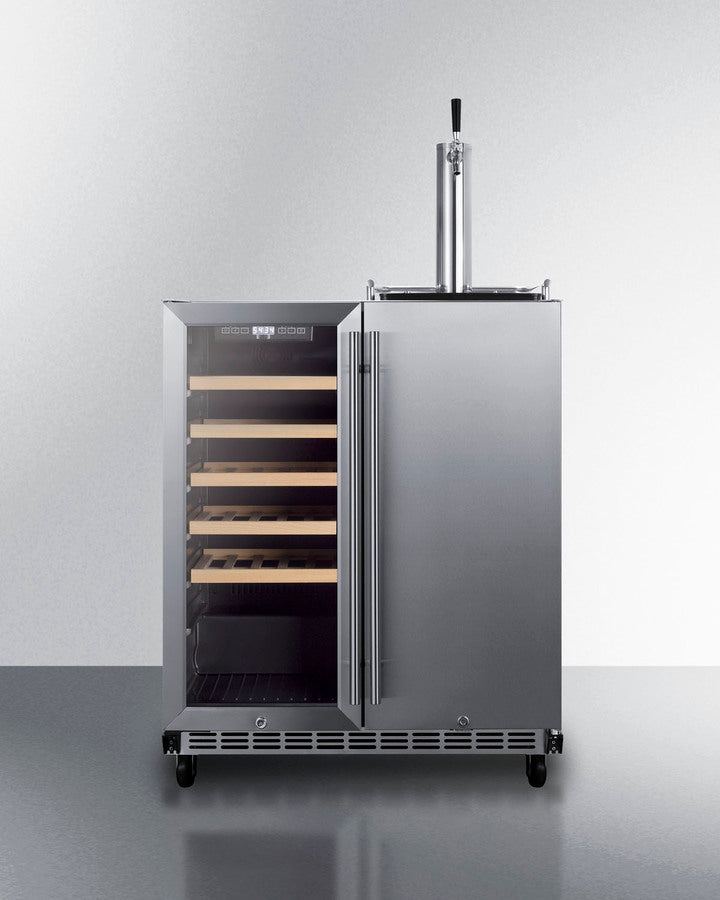 Summit - 30" Wide Built-In Indoor/Outdoor Combination Wine Cellar/Kegerator Summit - 30" Wide Built-In Indoor/Outdoor Combination Wine Cellar/Kegerator