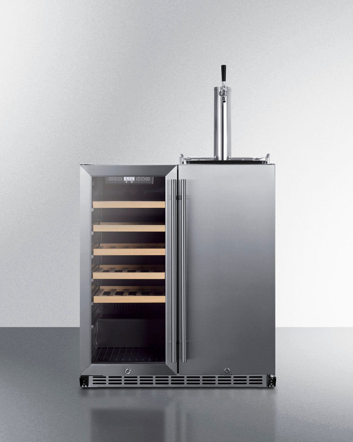 Summit - 30" Wide Built-In Indoor/Outdoor Combination Wine Cellar/Kegerator Summit - 30" Wide Built-In Indoor/Outdoor Combination Wine Cellar/Kegerator