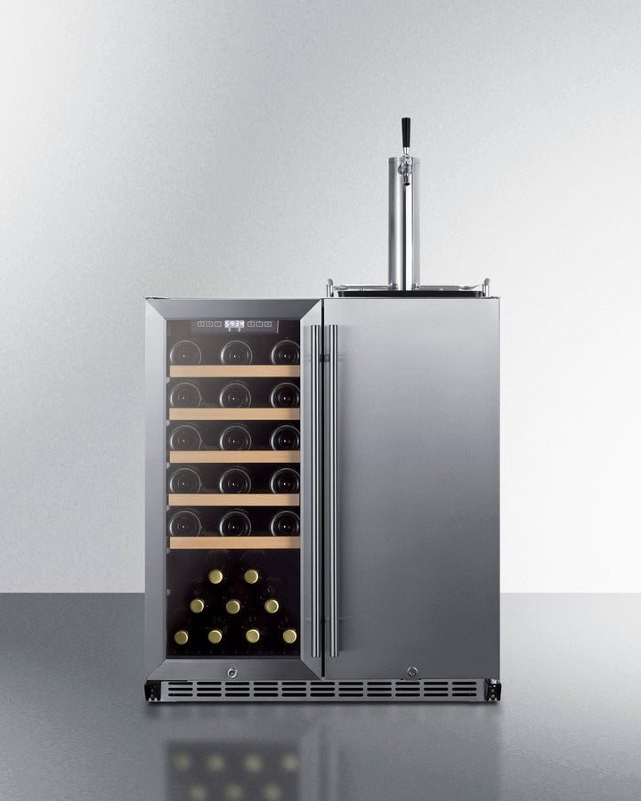 Summit - 30" Wide Built-In Indoor/Outdoor Combination Wine Cellar/Kegerator Summit - 30" Wide Built-In Indoor/Outdoor Combination Wine Cellar/Kegerator