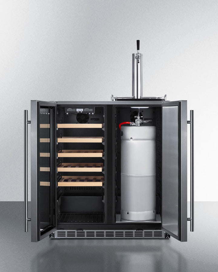 Summit - 30" Wide Built-In Indoor/Outdoor Combination Wine Cellar/Kegerator Summit - 30" Wide Built-In Indoor/Outdoor Combination Wine Cellar/Kegerator