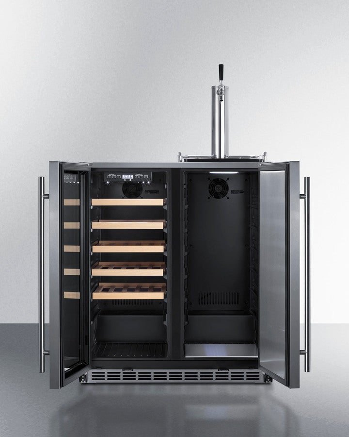 Summit - 30" Wide Built-In Indoor/Outdoor Combination Wine Cellar/Kegerator Summit - 30" Wide Built-In Indoor/Outdoor Combination Wine Cellar/Kegerator