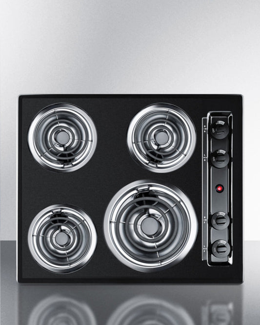 Summit - 24" Wide 4-Burner Coil Cooktop