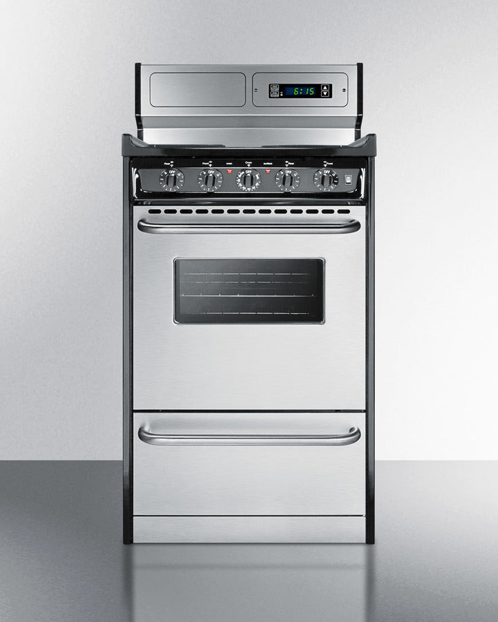Summit - 20" Wide Electric Coil Range and Commercial Microwave Bundle Summit - 20" Wide Electric Coil Range and Commercial Microwave Bundle