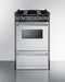 Summit - 20" Wide Gas Range, Open Burners