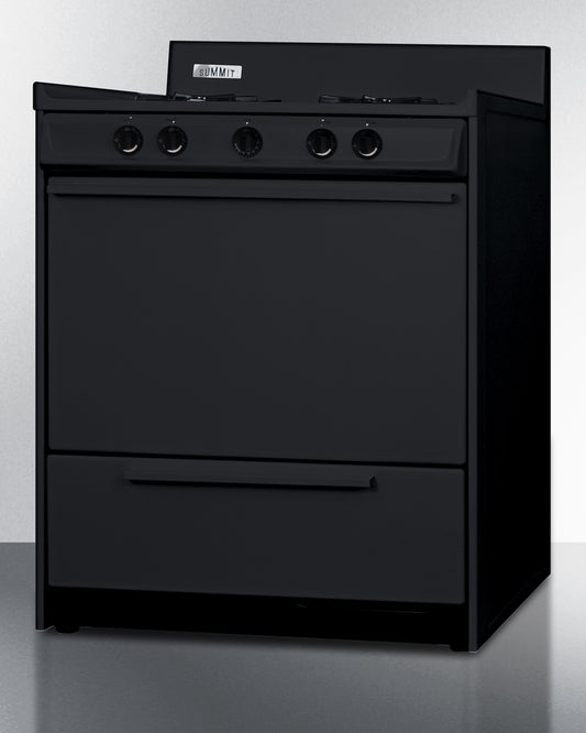 Summit - 30" Wide Gas Range, Open Burners
