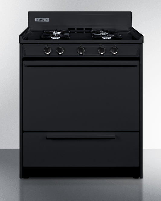 Summit - 30" Wide Gas Range, Open Burners