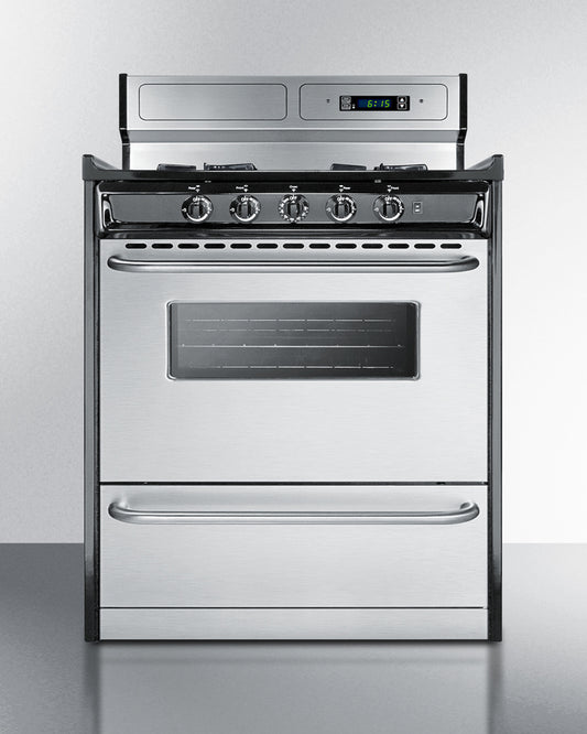 Summit - 30" Wide Gas Range, Open Burners