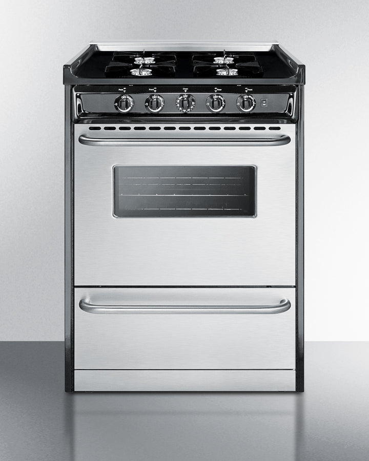 Summit - 15" Wide Built-in or Freestanding All-Refrigerator and 24" Wide Gas Range, Open Burner Bundle Summit - 15" Wide Built-in or Freestanding All-Refrigerator and 24" Wide Gas Range, Open Burner Bundle